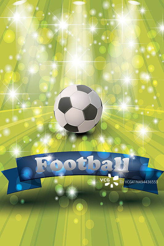 足球场背景上的足球图片素材