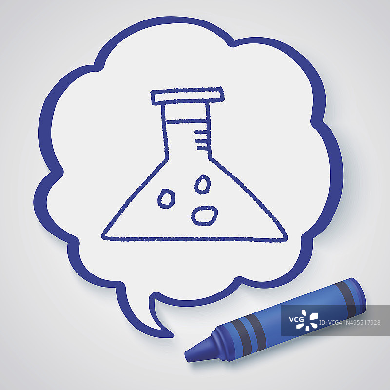 实验瓶涂鸦图片素材