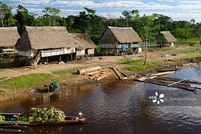 秘鲁的亚马逊印第安部落图片素材