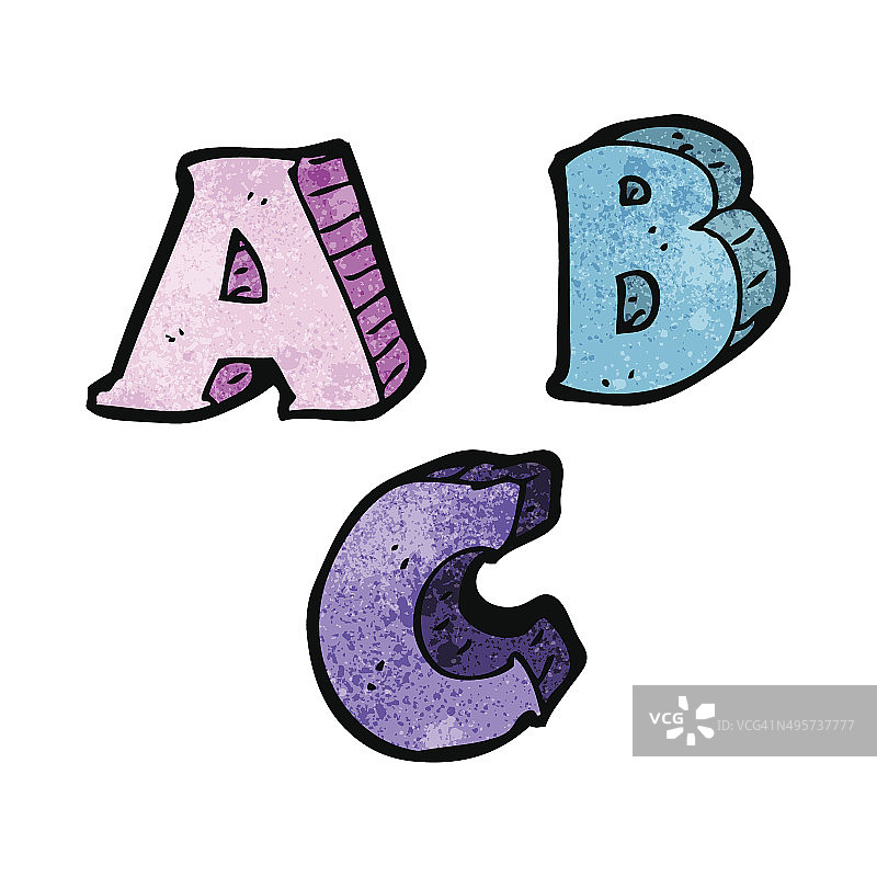卡通ABC字母图片素材