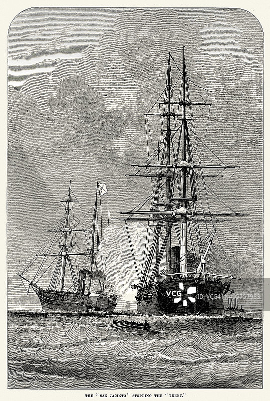 美国内战：特伦特事件图片素材