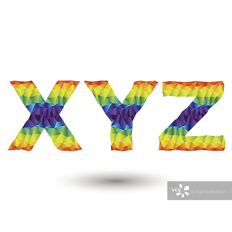 三角形字母XYZ图片素材