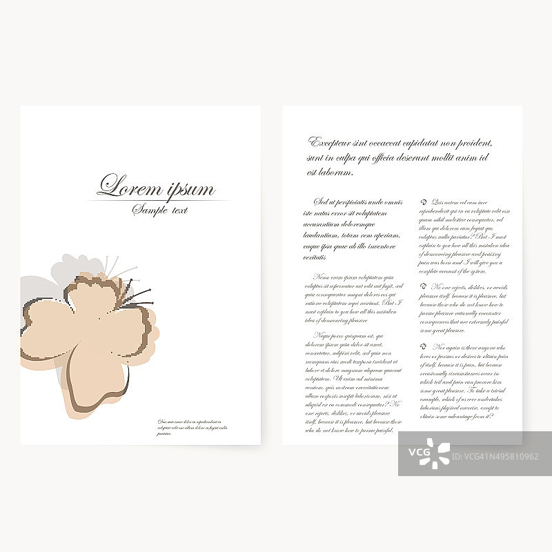 文件夹、名片和邀请函矢量模板图片素材