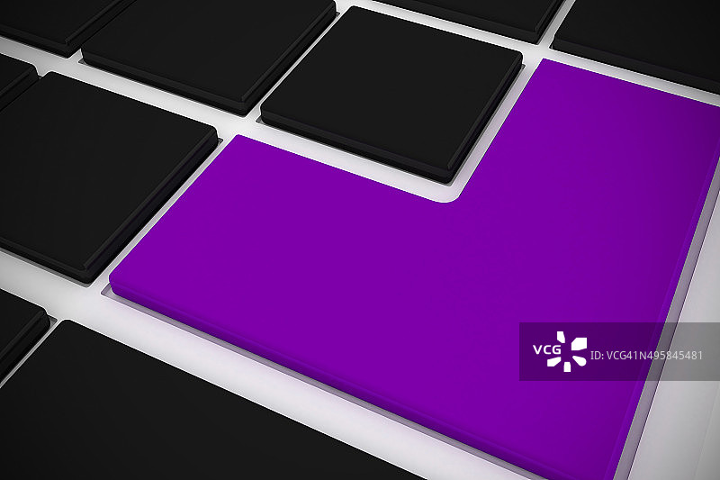 带有紫色键的黑色键盘图片素材