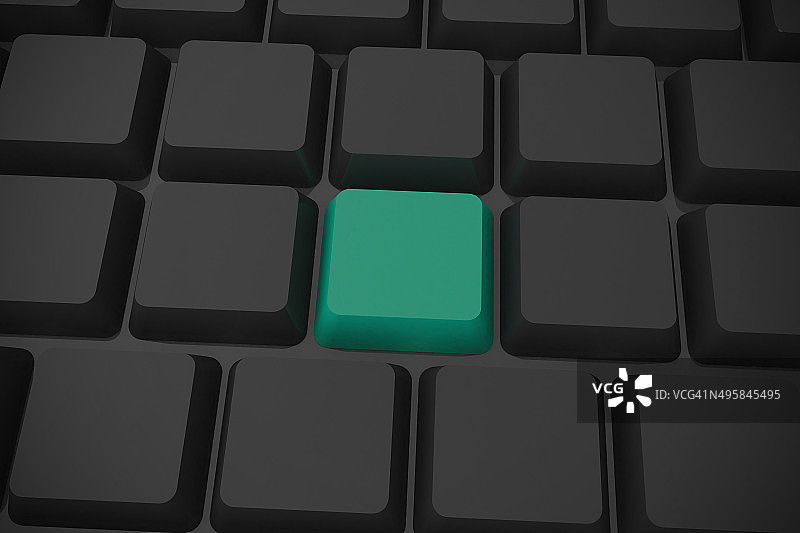 带绿色键的黑色键盘图片素材