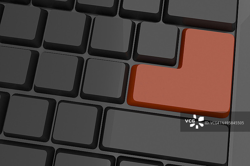 带棕色键的黑色键盘图片素材