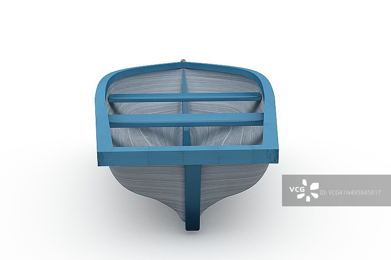 蓝白色彩绘船图片素材