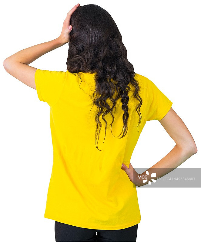 穿着巴西队服的沮丧足球迷图片素材