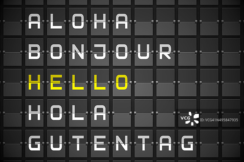 黑色机械键盘上的多国语言图片素材