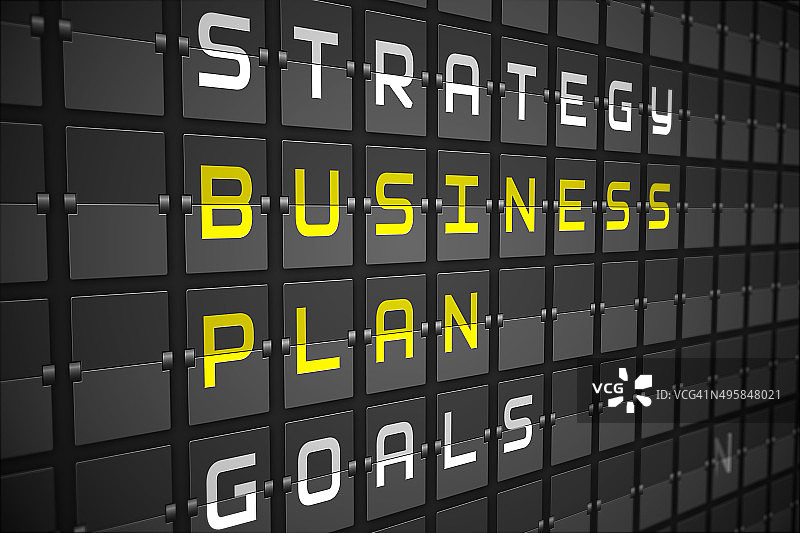 黑色机械板上的商业计划图片素材