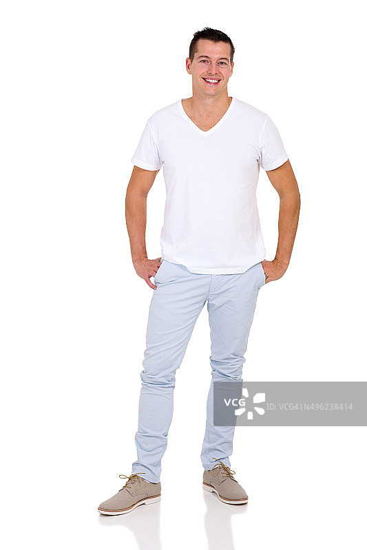 休闲装的年轻男人图片素材