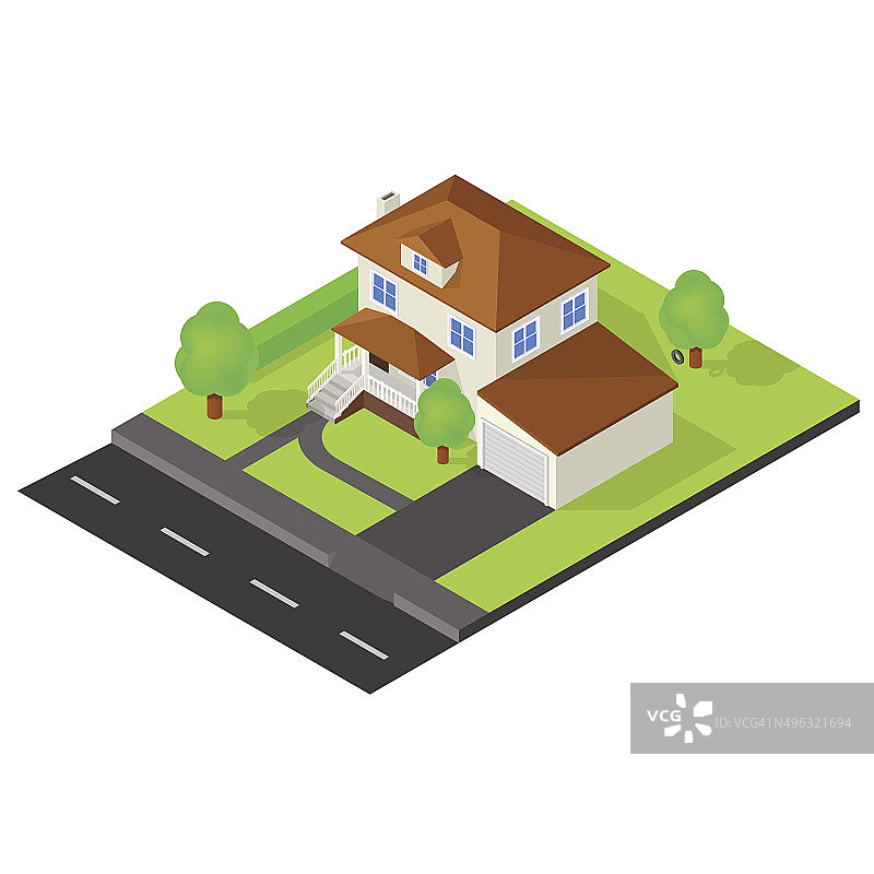 2.5D村舍图标图片素材