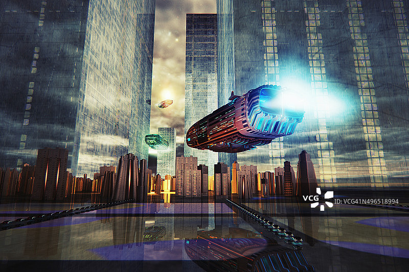 创意未来城市景观图像图片素材