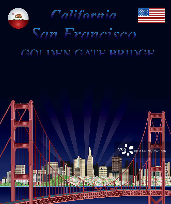 旧金山夜景图片素材