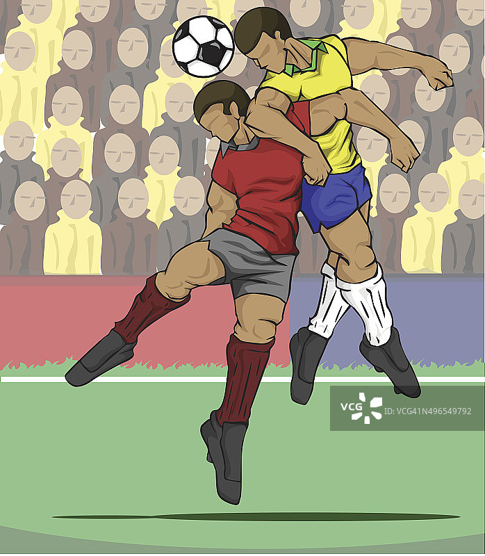 争夺球权的球员矢量图图片素材