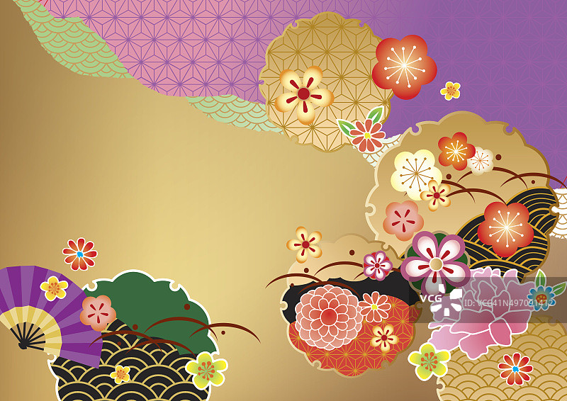 美丽的日本图案图片素材