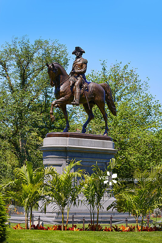 波士顿公园乔治·华盛顿纪念碑图片素材