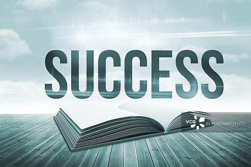 蓝天下的成功之书图片素材