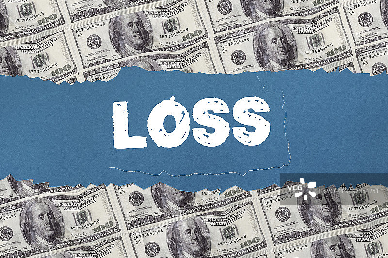 数字美元账单损失图片素材