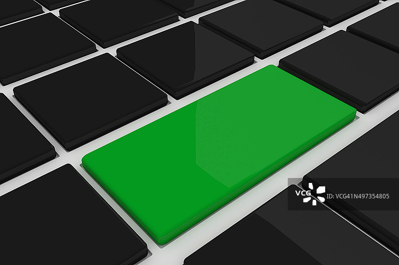 带绿色键的黑色键盘图片素材