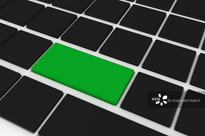 带绿色键的黑色键盘图片素材