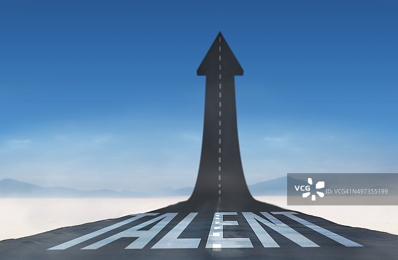 天赋与道路变成箭头图片素材