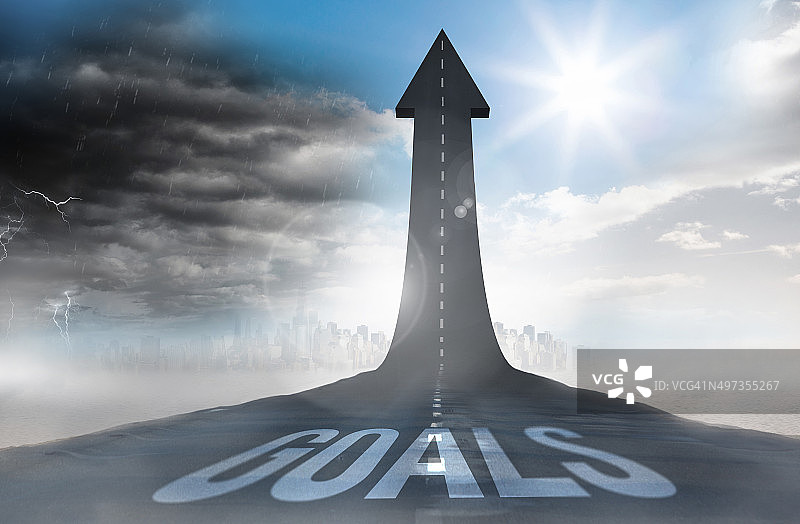 道路上的目标转变为箭头图片素材