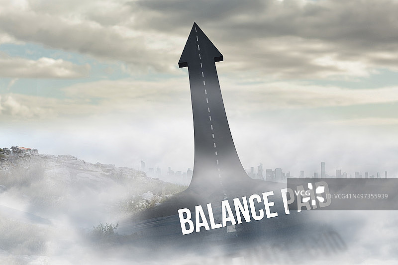 支付结余，道路转为箭头图片素材