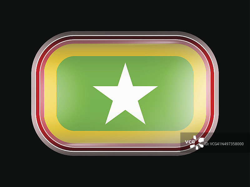 缅甸国旗变体，圆角矩形图片素材