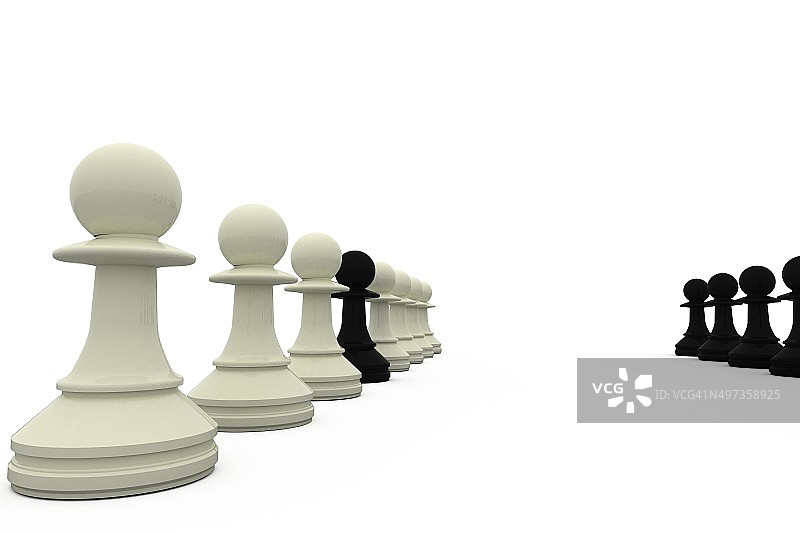 白色棋子中的黑色棋子图片素材
