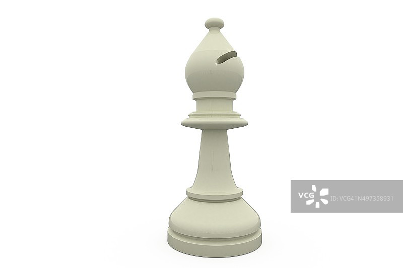 数字生成的白色主教图片素材