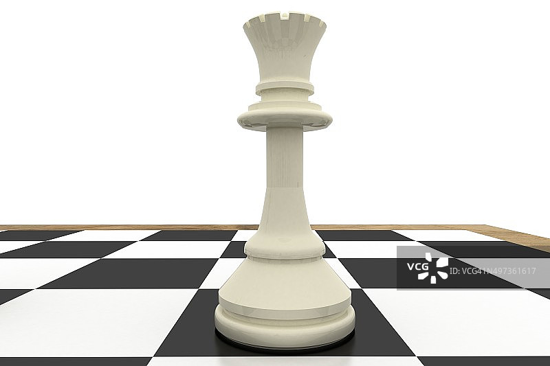 棋盘上的白色皇后图片素材