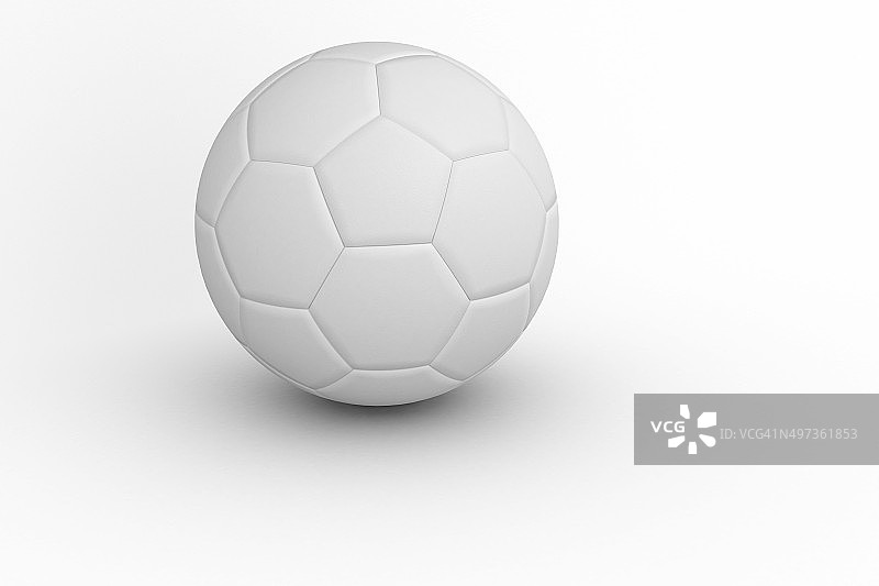 带阴影的白色皮革足球图片素材