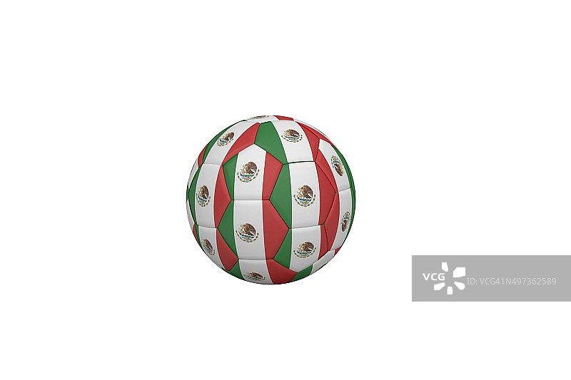 墨西哥配色的足球图片素材