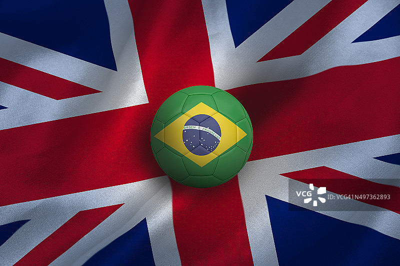 巴西队配色的足球图片素材