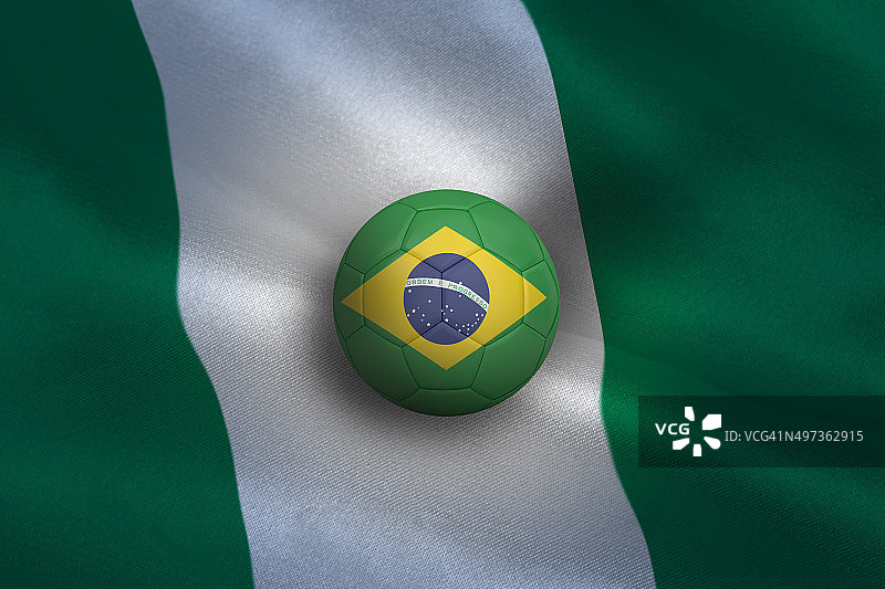 巴西队配色的足球图片素材