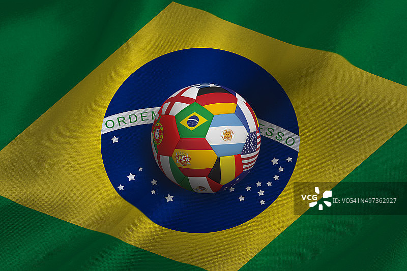 多国配色足球图片素材