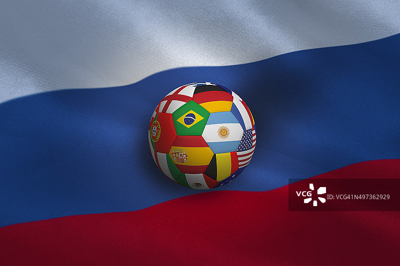 多国配色足球图片素材