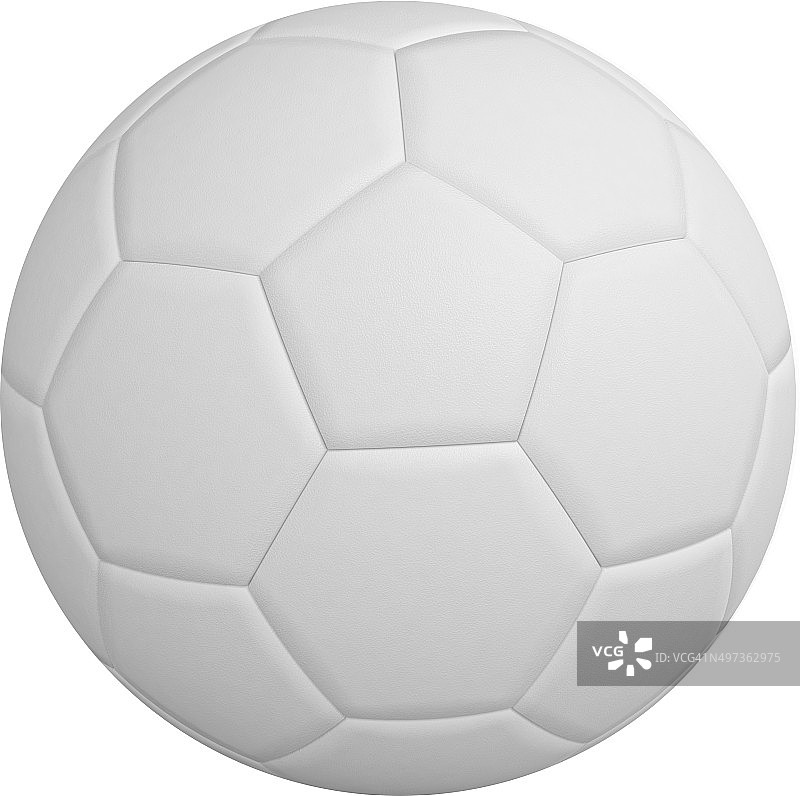 数字生成的白色皮革足球图片素材