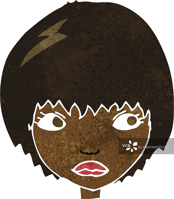 卡通不开心的女孩图片素材