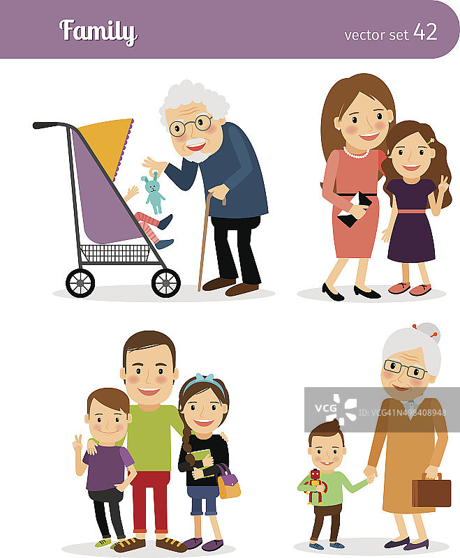 祖父母和孙辈图片素材