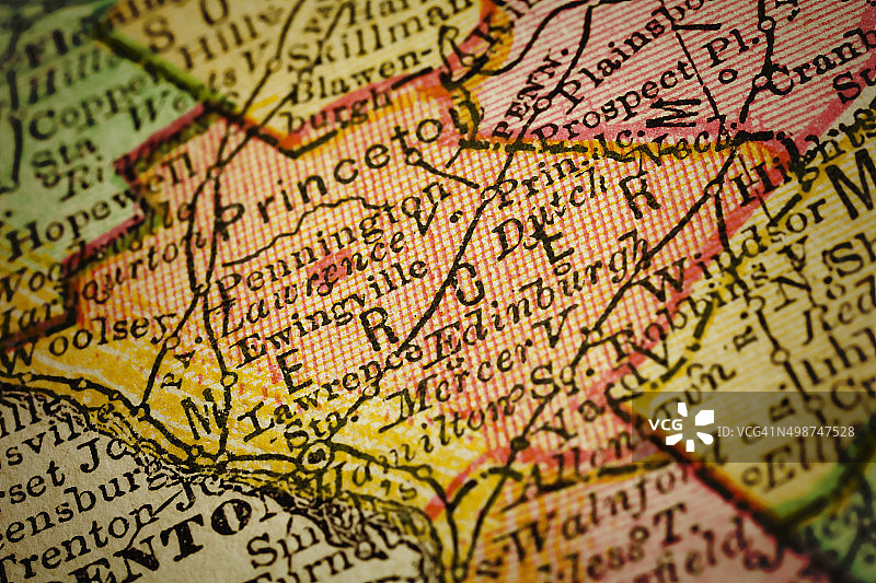 新泽西默瑟县地图图片素材