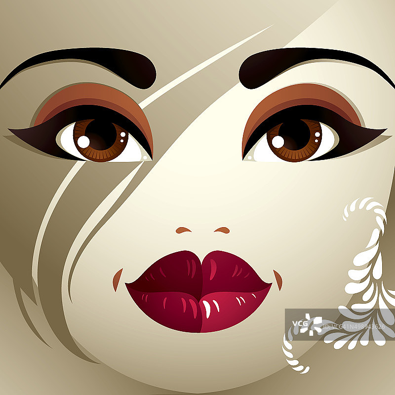 年轻漂亮女人的面部表情，惊恐的女士图片素材