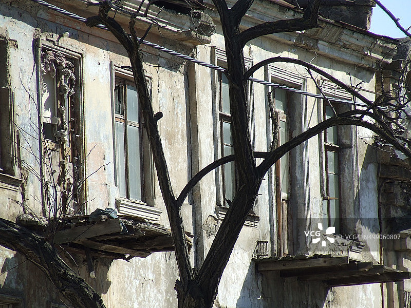 毁坏的房子图片素材