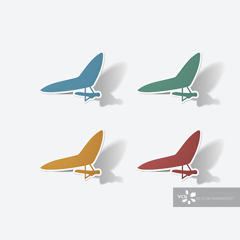 曲别针贴纸：悬挂式滑翔机图片素材
