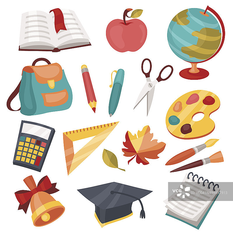 学校教育图标、符号、对象合集图片素材