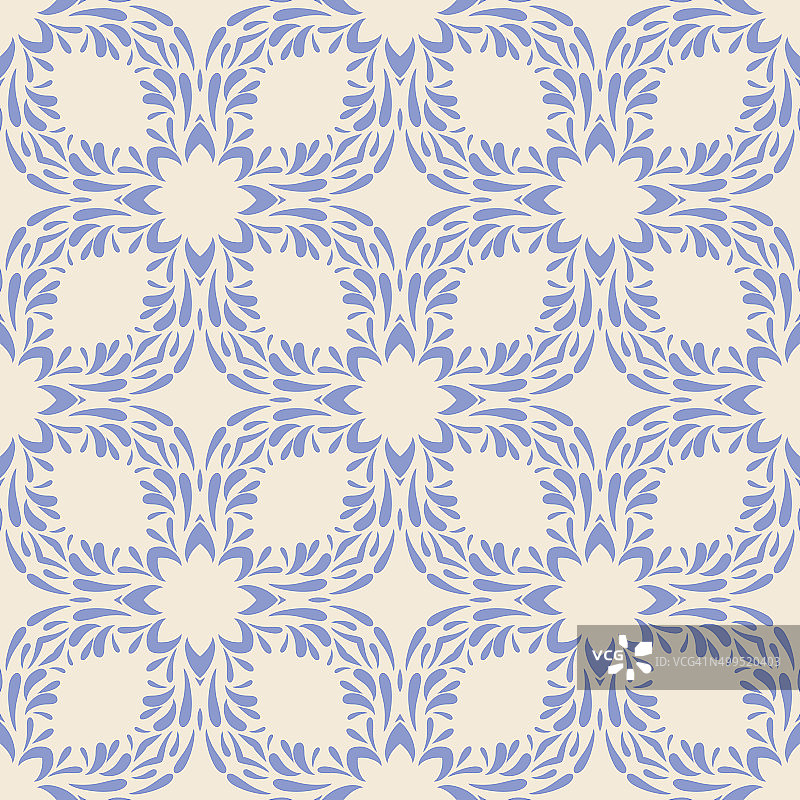 复古矢量无缝花卉图案图片素材