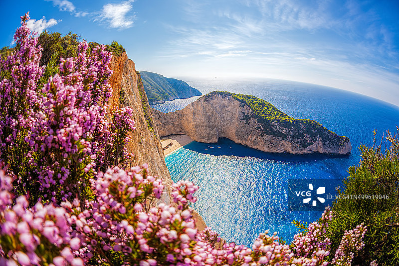 希腊扎金索斯岛沉船湾图片素材