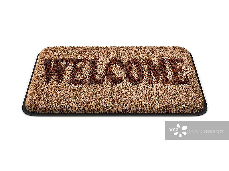 隔离的门垫图片素材