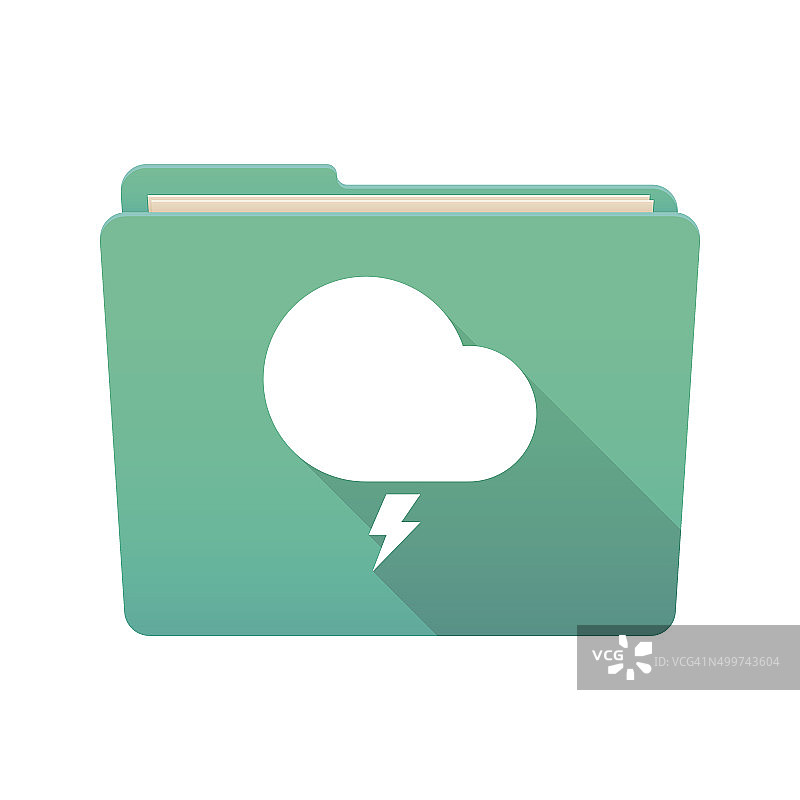 带有暴风云的文件夹图标图片素材